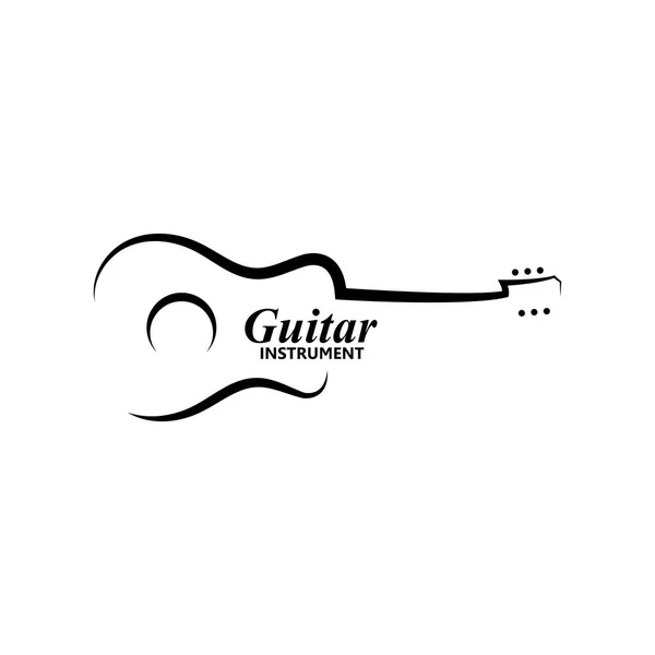 Gitar enstrümanı logosu basit şekilli..