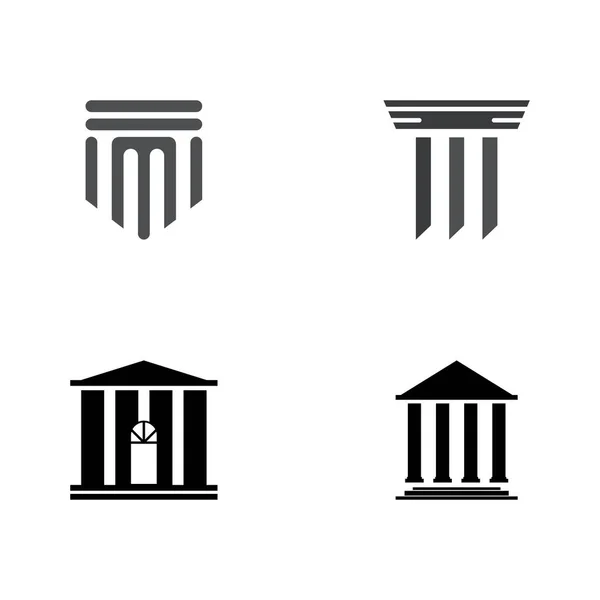 Museum Logo Minimalist Modern Concept — Stock Vector