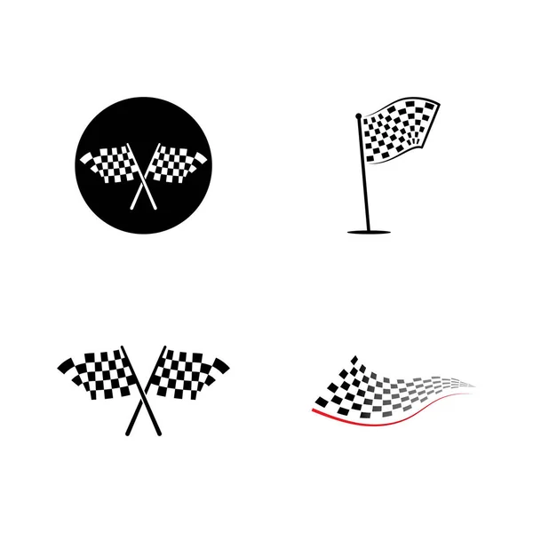 Icono Bandera Raza Diseño Simple Ilustración Vector — Vector de stock