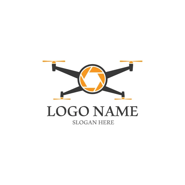 Drone Logo Vector Icono Diseño Ilustratio — Vector de stock