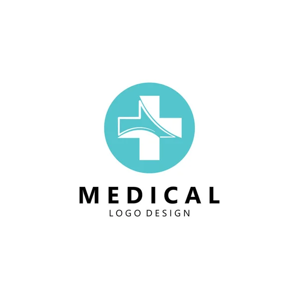 Design Ilustração Vetor Modelo Logotipo Médico Saúde —  Vetores de Stock