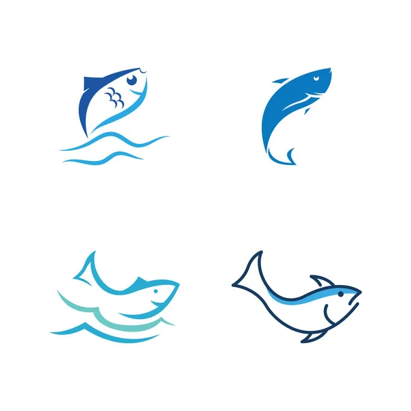 Πρότυπο Λογότυπο Ψάρια Σύμβολο Δημιουργικού Φορέα — Διανυσματικό Αρχείο