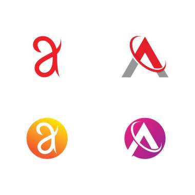 Bir Harf Şablonu vektör resimleme tasarımı