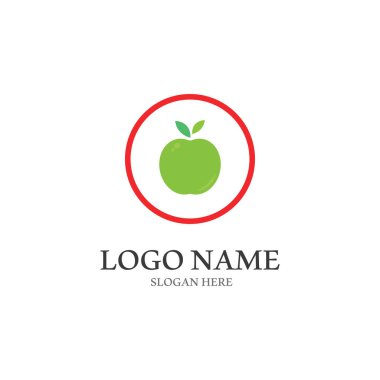 Apple vektör çizim simgesi logo şablonu