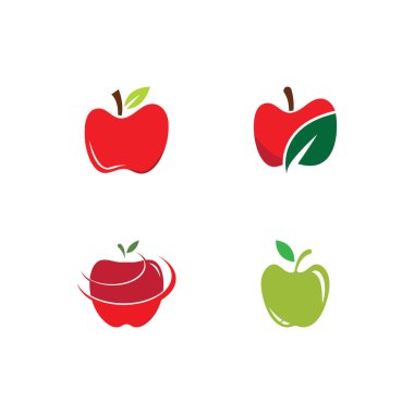 Apple vektör çizim simgesi logo şablonu