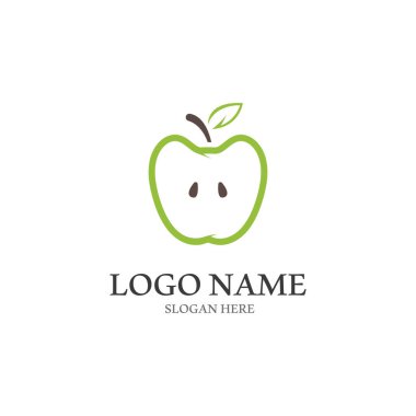 Apple vektör çizim simgesi logo şablonu