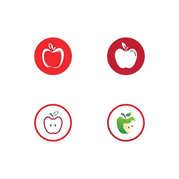 Apple Vector Illustration Design Icon Logo Template — Stock Vector