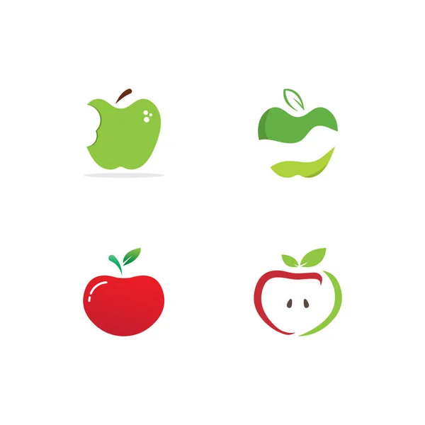 Apple Vector Illustration Design Icon Logo Template — Stock Vector