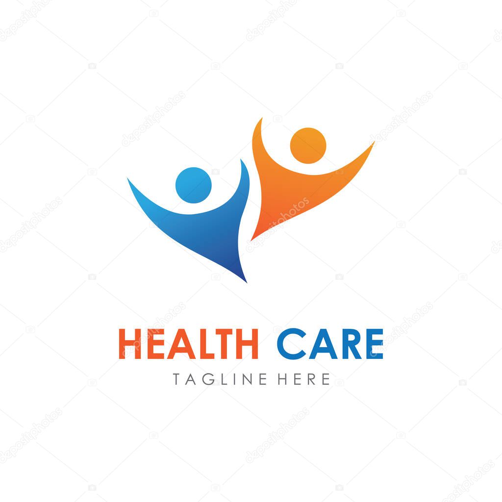 Human character logo sign illustration vector design