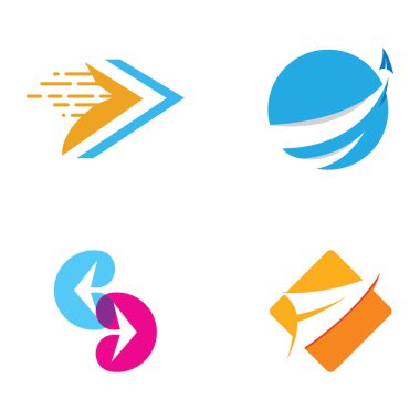 İş ve Şirket için lojistik logo. Teslimat servisi için vektör tasarımı.