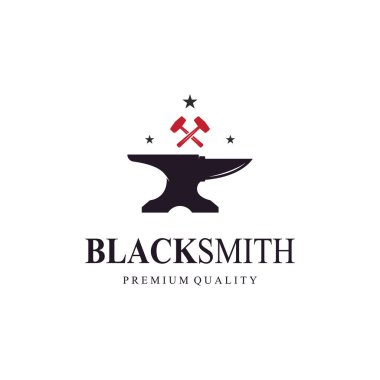 Demirci logosu beyaz arkaplanda izole edildi