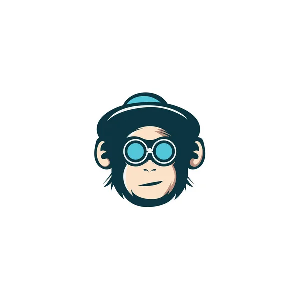 Ape Logo Gorilla Head Silhouette Creative Logo — Stock Vector