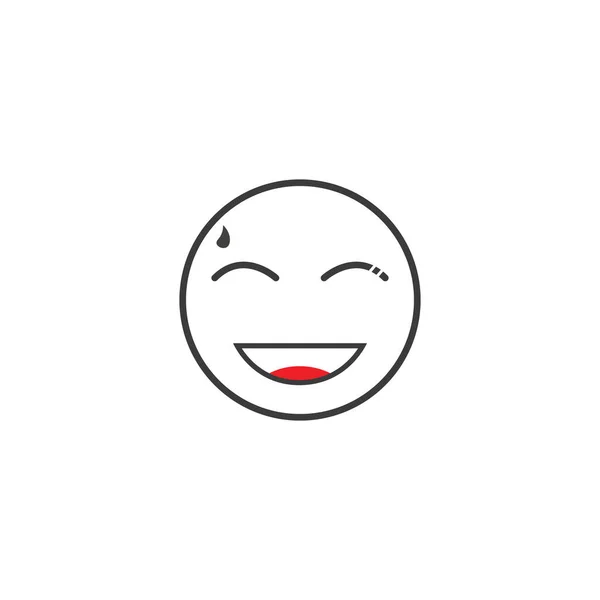 Gülümse Ikon Gülümsemenin Mutluluk Ifadesinin Vektör Logosu — Stok Vektör