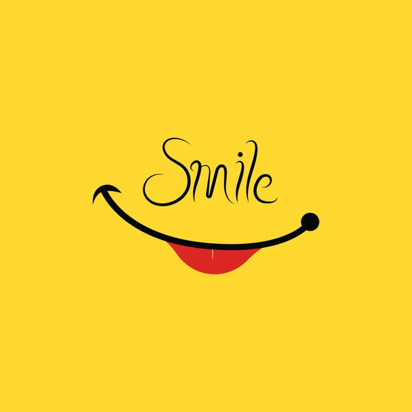 Ícone Sorriso Logotipo Vetor Sorriso Expressão Felicidade — Vetor de Stock