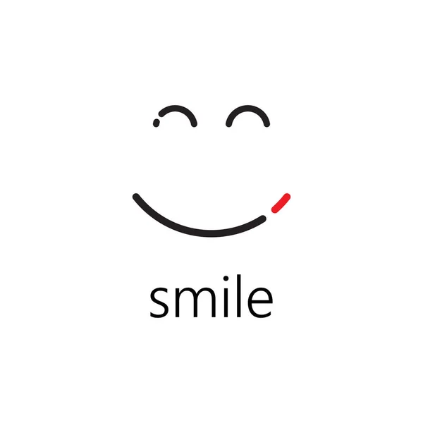 Icona Del Sorriso Logo Vettoriale Sorriso Espressione Felicità — Vettoriale Stock