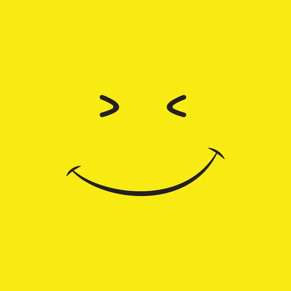 Gülümse Ikon Gülümsemenin Mutluluk Ifadesinin Vektör Logosu — Stok Vektör