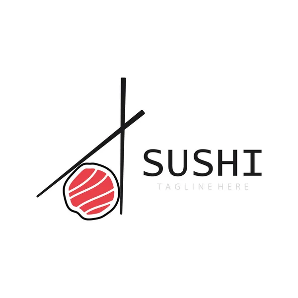 Logo Barra Sushi Icono Del Logotipo Del Vector Sushi Especialidades — Vector de stock