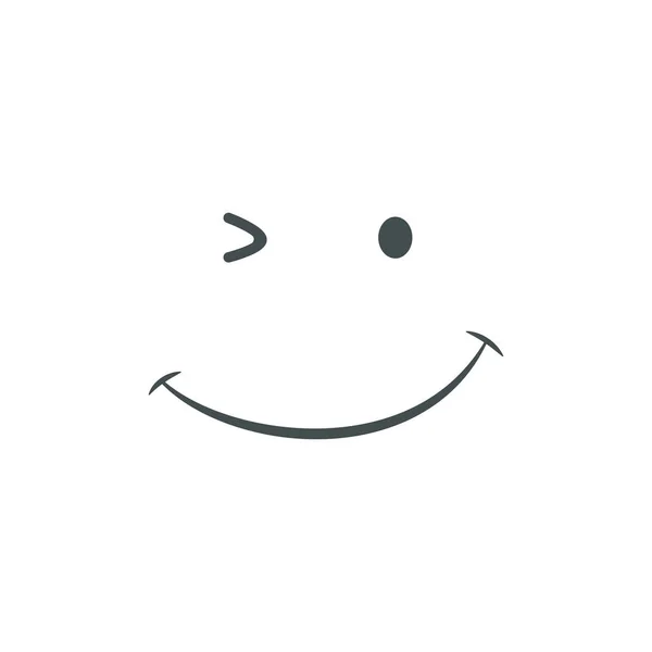 Icône Sourire Logo Vectoriel Sourire Une Expression Bonheur — Image vectorielle