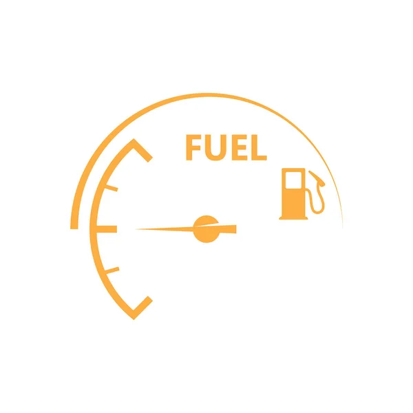 Brændstofindikator Vektor Logo Indikator Brændstof Illustration Logo Flad Stil – Stock-vektor