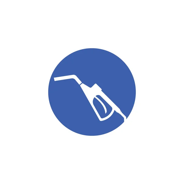 Benzinepomp Mondstuk Logo Ontwerp Platte Stijl Benzinepomp Mondstuk Logo Pictogram — Stockvector