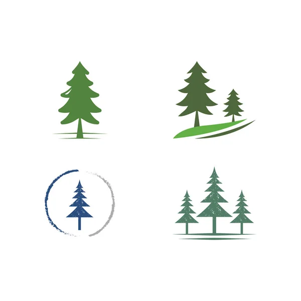 Çam Ağacı Soyut Logosu Rozet Yeri Noel Marka Ürün Sembolü — Stok Vektör