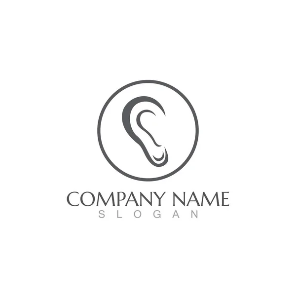 Hearing Logo Template Vector Icon Design — Stock Vector