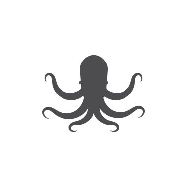 Ahtapot Vektör İllüstrasyon Tasarımı ve Basit Kavram. Deniz ürünleri restoranı logoları için mükemmel..