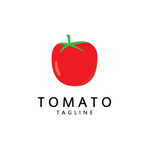 Свежая Векторная Иллюстрация Логотипа Tomato Икона Томатного Логотипа Плантации — стоковый вектор