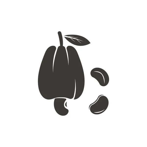 Cashew Fruit Vector Illustration Design Organic Food Icon Simple Concept — Stock Vector