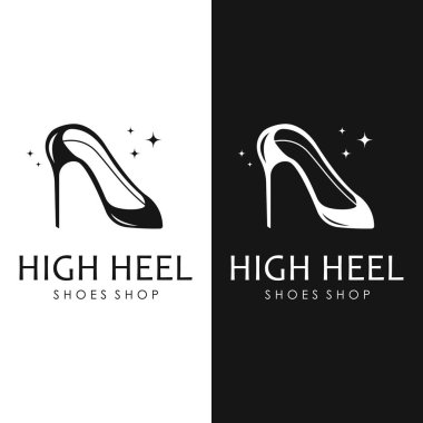 Yüksek Topuklu Kadın Ayakkabıları Logo Simgesi. Moda, Kadın Ayakkabıları Mağazaları ve İşletmeleri İçin Mükemmel.