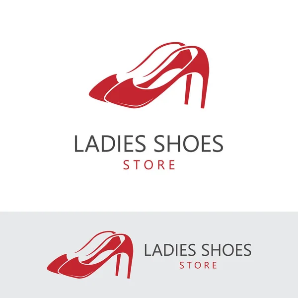 Жіноче Взуття Логотипом Високих Підборах Ідеально Підходить Моди Магазинів Жіночого — стоковий вектор