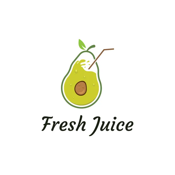 Fresh Fruit Juice Vector Design Färsk Dryck Enkel Logotyp Mall — Stock vektor