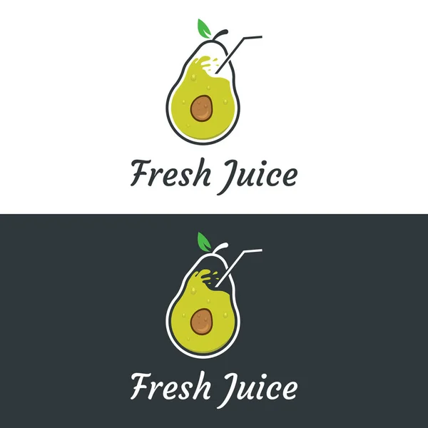Fresh Fruit Juice Vector Design Fresh Drink Simple Logo Template — Stock Vector