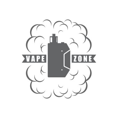 Vape ya da E-Sigara Logosu Tasarımı Vektör Tarzı. E-sigara dükkanın ve işin için uygun..