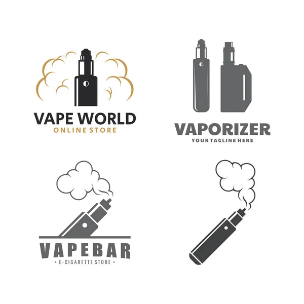 Vape ya da E-Sigara Logosu Tasarımı Vektör Tarzı. E-sigara dükkanın ve işin için uygun..