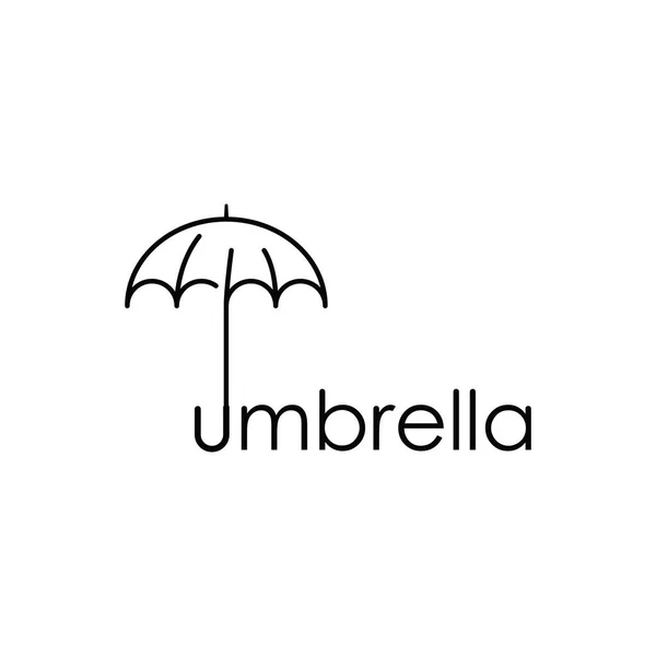 Basit Kavramlı Soyut Renkli Şemsiye Logosu Tasarımı
