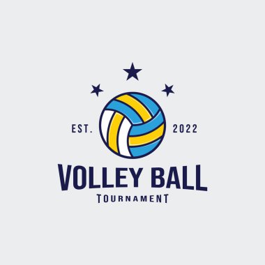 Voleybol Vektör Tasarımı. Voleybol Şampiyonası ya da Turnuva logosu.