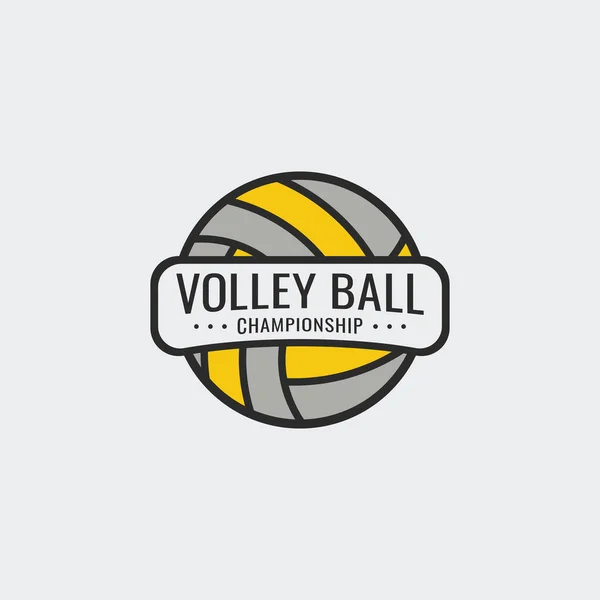 Voleybol Vektör Tasarımı Voleybol Şampiyonası Turnuva Logosu — Stok Vektör