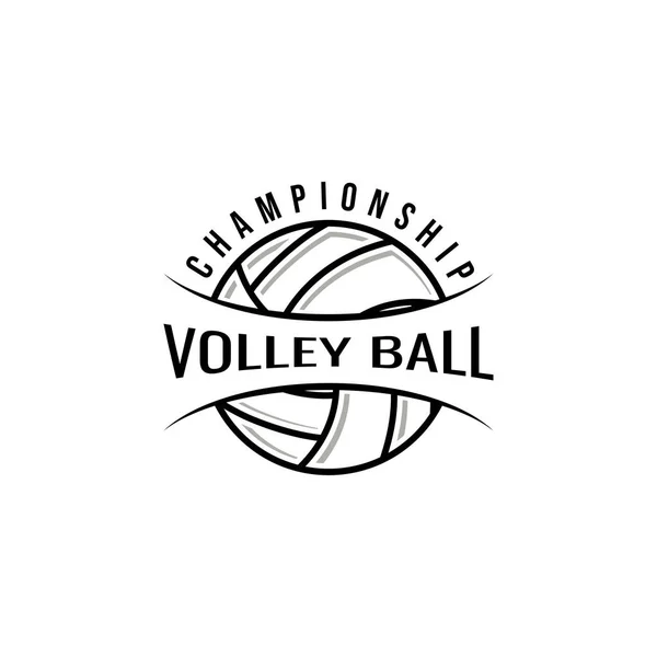 Voleybol Vektör Tasarımı Voleybol Şampiyonası Turnuva Logosu — Stok Vektör