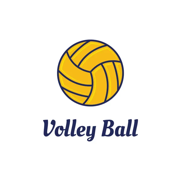 Векторный Дизайн Волейбола Логотип Чемпионата Турнира Волейболу — стоковый вектор