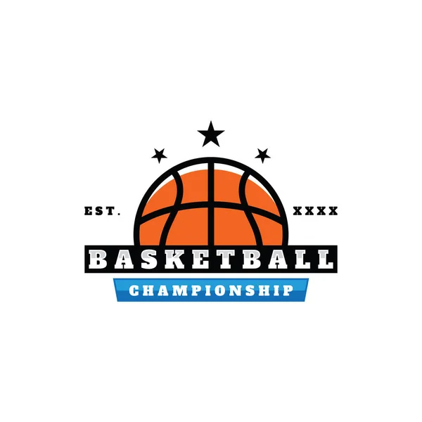 Basketbol logosu illüstrasyonu. Basketbol Simgesi, Basketbol Spor Takımı Amblemi.