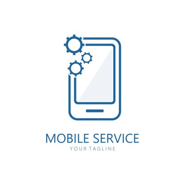 Telefon Tamir Logosu Tasarımı. Telefon Hizmeti simgesi.