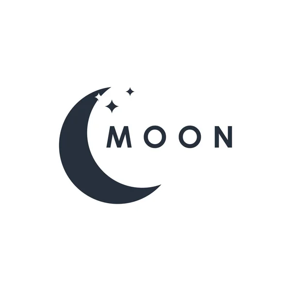 月球图解设计的平面风格 矢量新月标志 — 图库矢量图片