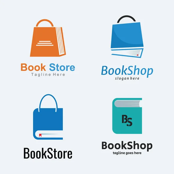 Vector Illustration Buchhandlung Design Perfekt Für Buchhandlung Logo Icons — Stockvektor