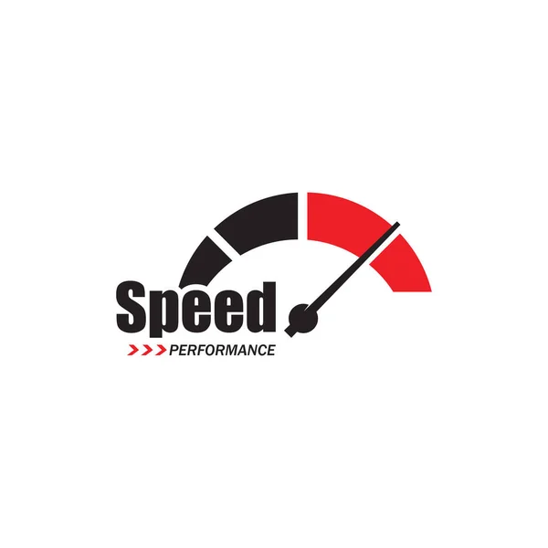 Snelheidsmeter Logo Pictogram Eps — Stockvector