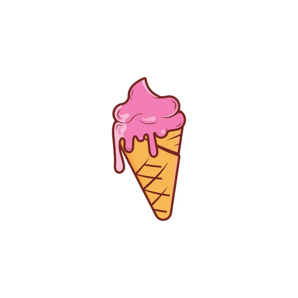 简单矢量概念的冰淇淋图解平面设计 — 图库矢量图片