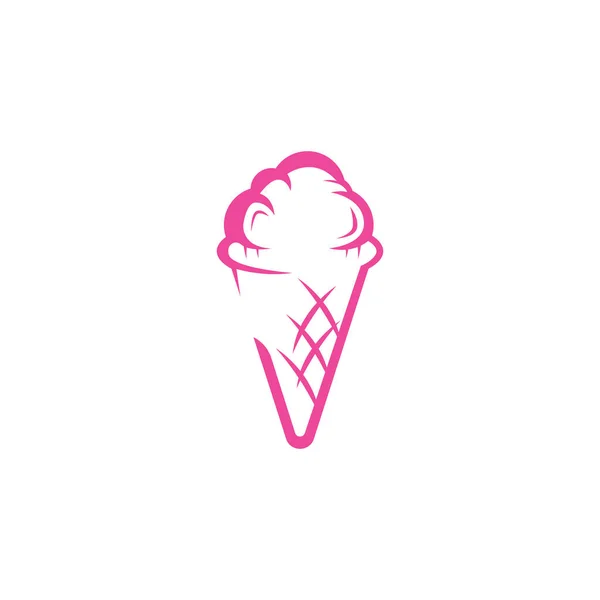 Ice Cream Ilustracja Płaska Konstrukcja Prostym Wektorem Concept — Wektor stockowy