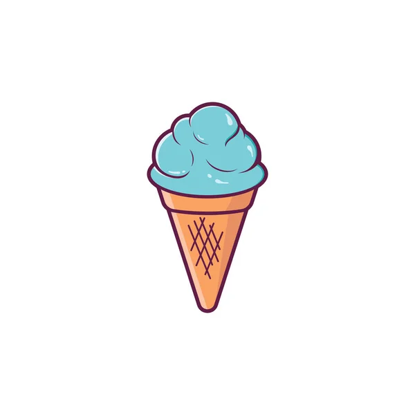 Ice Cream Illusztráció Lapos Tervezés Egyszerű Vektor Koncepció — Stock Vector