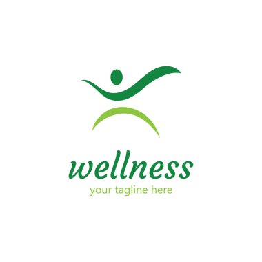 Wellness Vector İllüstrasyon Tasarımı Beyaz Arkaplanda İzole Edildi. Güzellik ve Sağlık Logoları İçin Mükemmel.