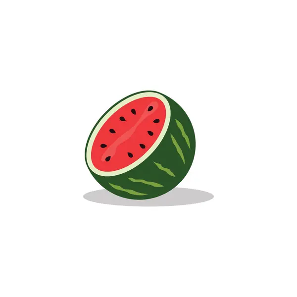 Design Ilustração Melancia Fresca Adequado Para Watermelon Trading Business Logo — Vetor de Stock